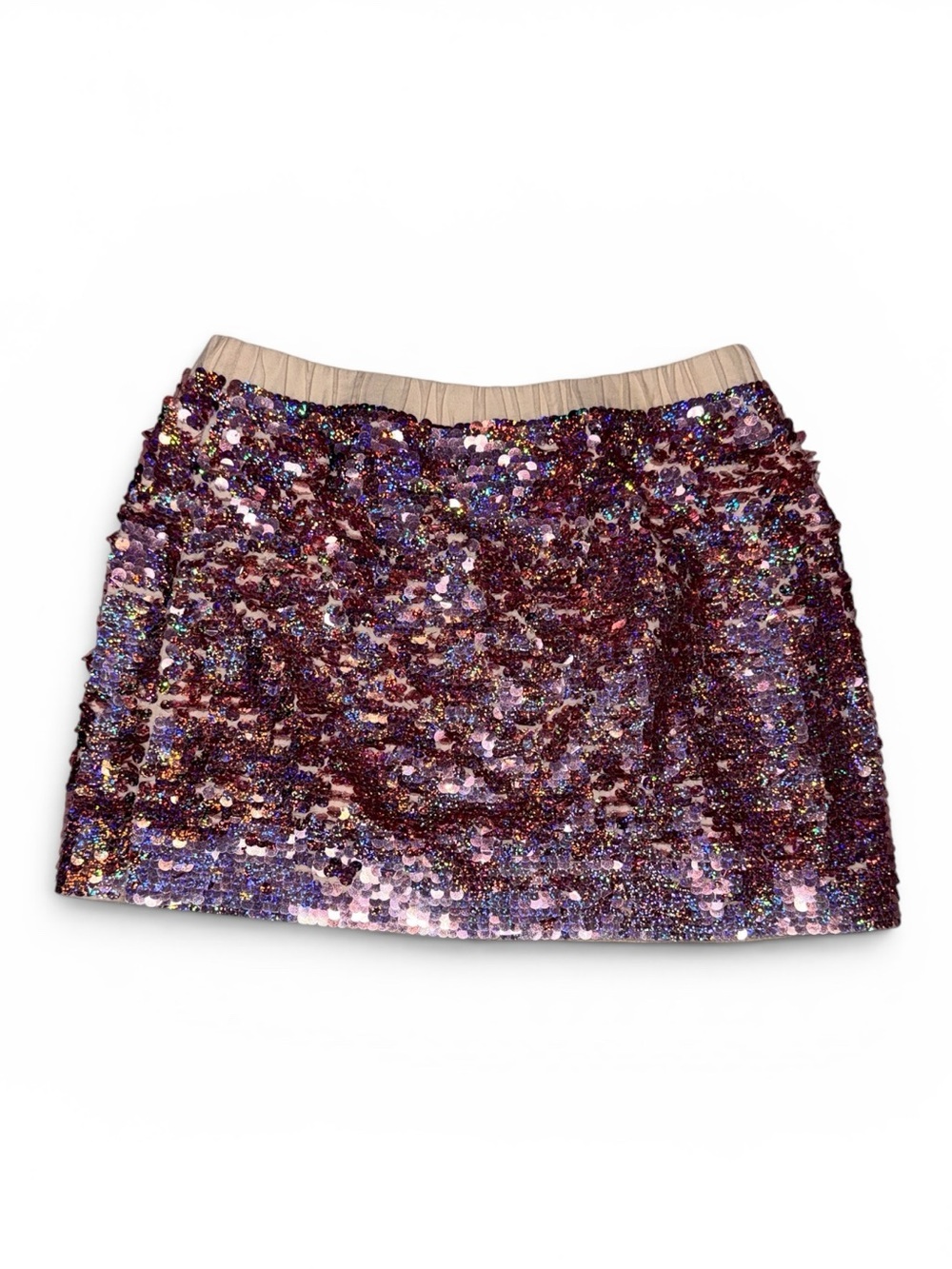 CREWCUTS KIDS PURPLE / PINK SEQUINS PARTY SKIRT. 6/7